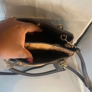 Coach Minetta Python Embossed Leather Satchel / Crossbody